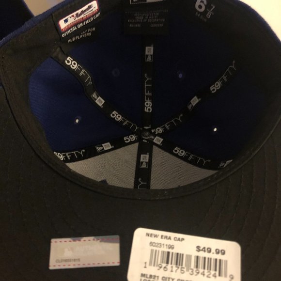Los Dodgers Baseball Caps 2021 Blue City Connect Fitted Hats 59FIFTY New Era - Picture 3 of 3